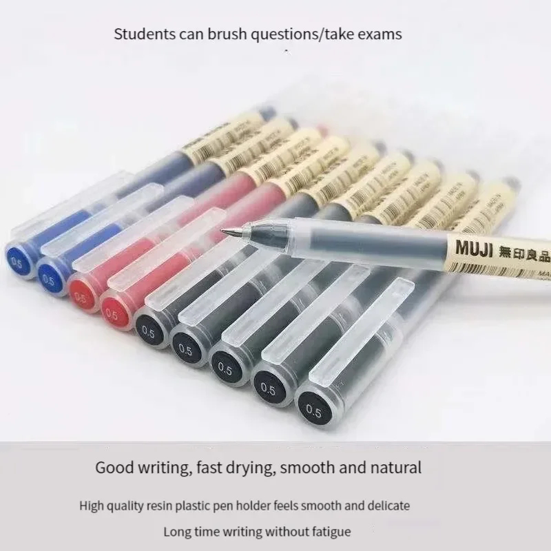 Muji Stationery Gel Pen - 6/8 stks/set MUJIs Gel Pen Zwart/Rood/Blauw