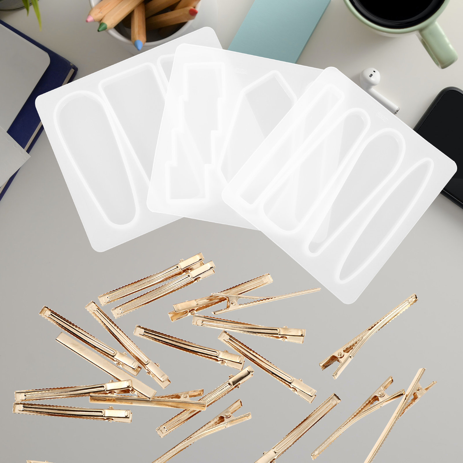 Resin Crafts Diy - 1Set Siliconen Haarspeldjes Mal DIY Kunstmal