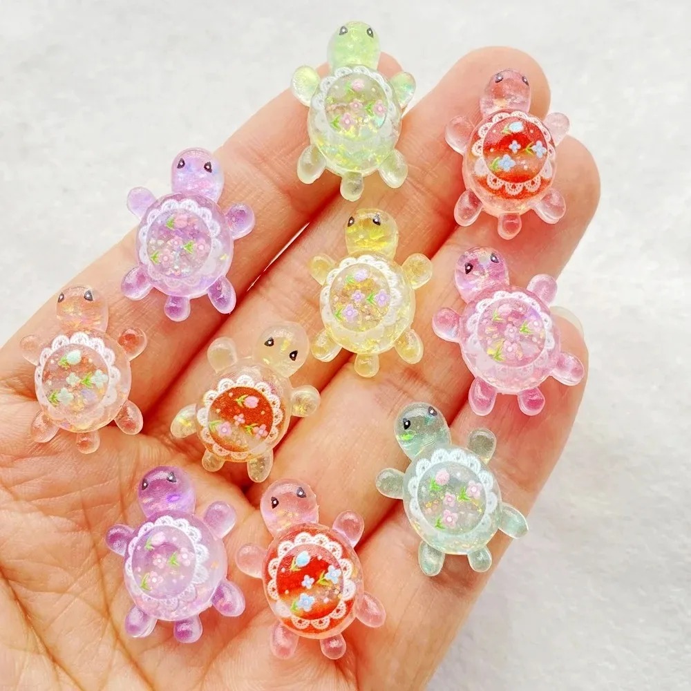 Resin Crafts Diy - 10 stuks schattige cartoon kleurrijke schildpad