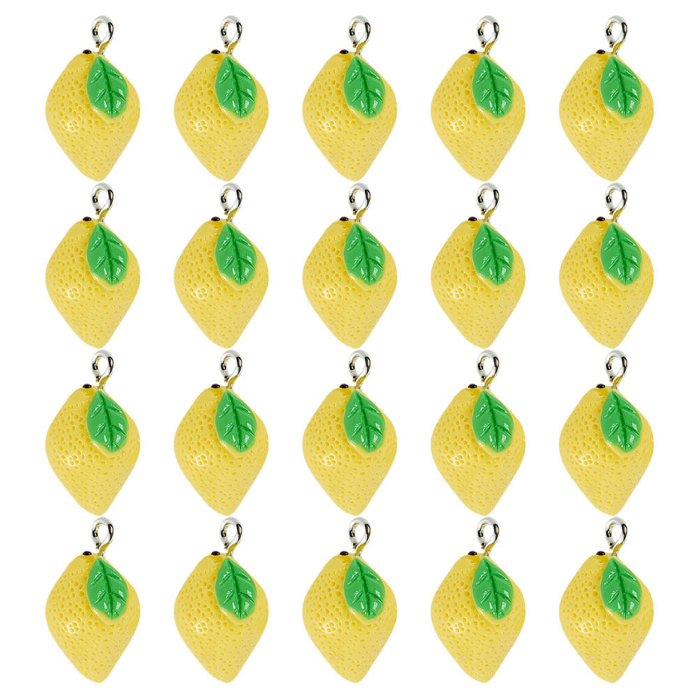 Resin Crafts Diy - 20 stuks hars citroenbedels, fruit hangers,