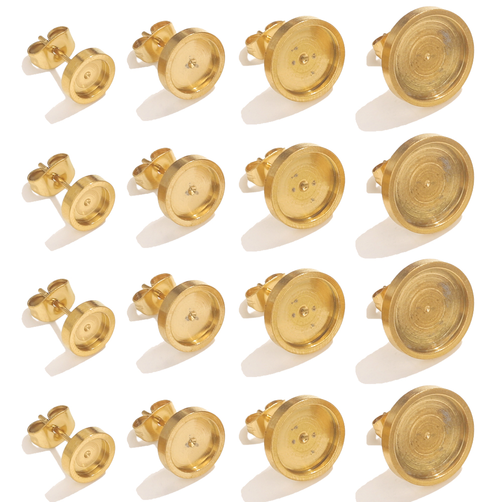 Resin Jewelry Kit - 10st roestvrij staal gouden oorbel stud