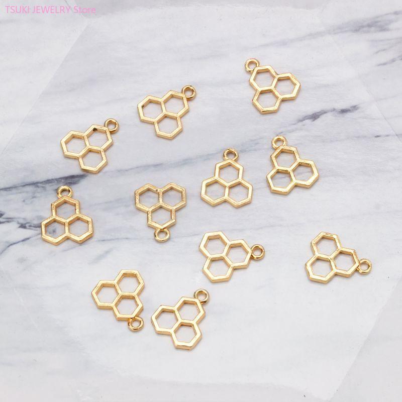 62KE 10x/set gouden honingraat - Bezels Set Pendant recensie en prijs