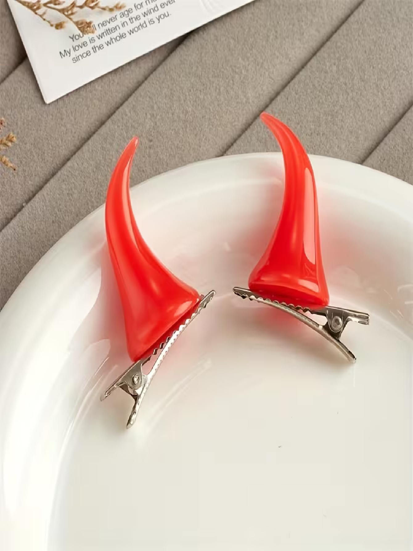 2-delige set, rode hoorn haarc - Resin Craft Ideas recensie en prijs