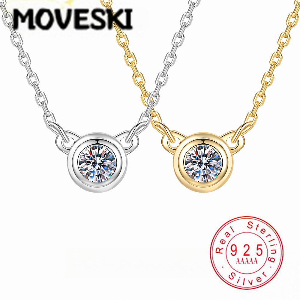 S925 Sterling zilveren Moissan - Bezels Set Pendant recensie en prijs