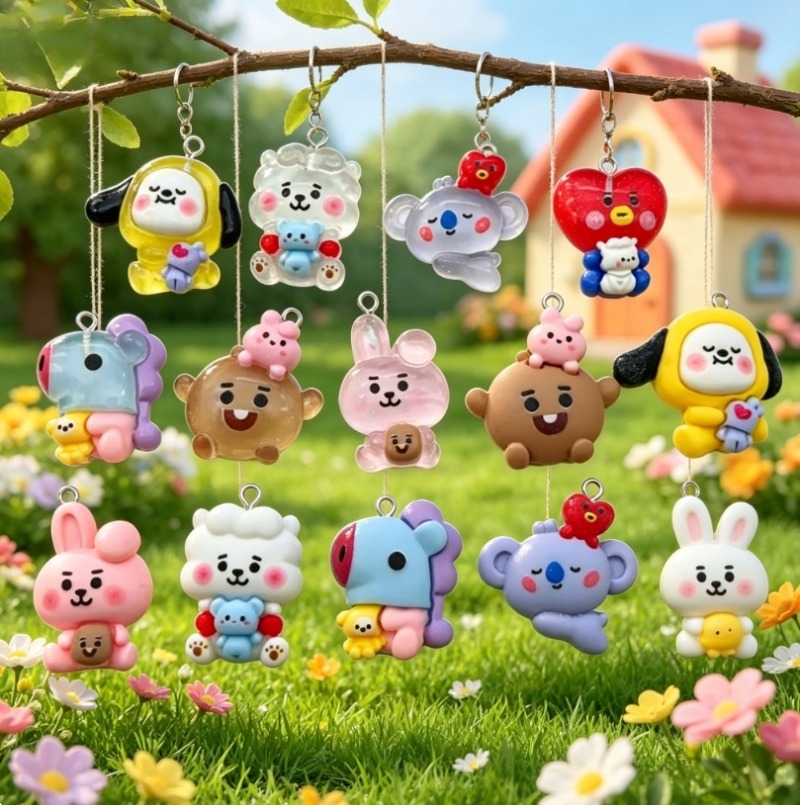 7 stks BT21 Hars Cartoon Charm - Resin Crafts Diy recensie en prijs